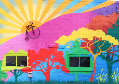 Photo of a colourful mural