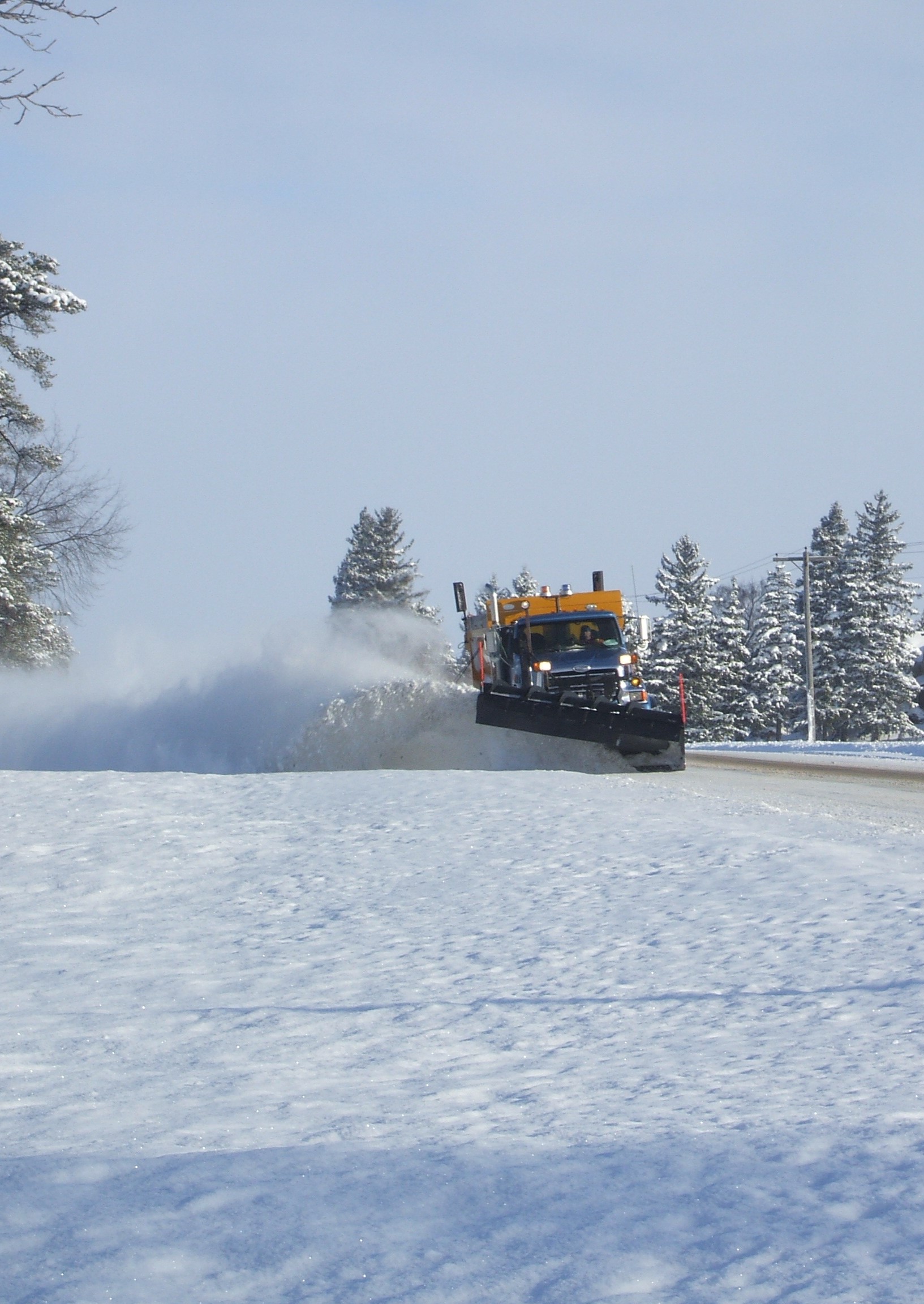 Huron County plow - Copy image of a working snow plow